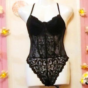 Floral Lace (M) Sexy Teddie Lingerie Bodysuit - NWOT